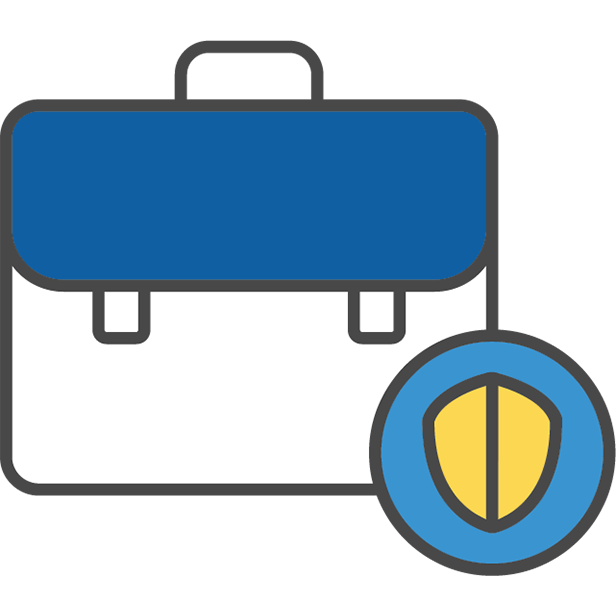briefcase shield icon